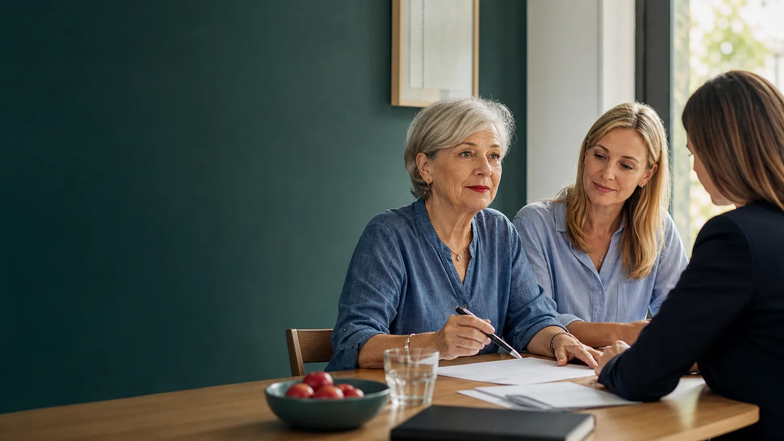 An older adult leading a future-planning discussion